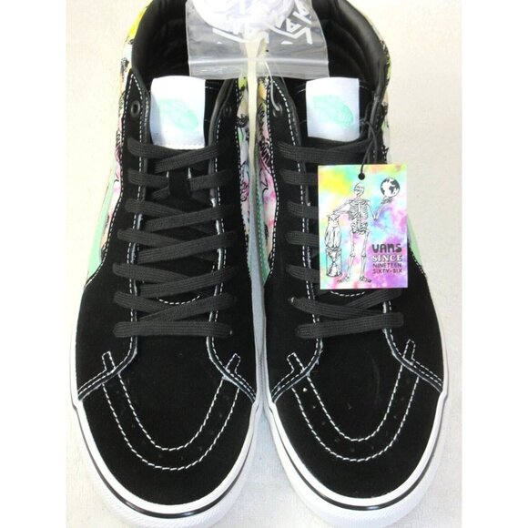 Vans Men's Skate Sk8-Hi Shroom Doom Tie Dye Canvas Suede shoes Sizes NIB - Picture 3 of 5